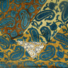 Sanskriti Vintage Sarees Blue & Ivory Pure Silk Paisley Printed 5+YD Indian Sari