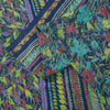 Sanskriti Vintage Sarees Blue Pure Silk Floral Printed 5+YD Sari Craft Material