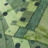 Sanskriti Vintage Sarees Green Pure Silk Floral Printed Sari 5+yd Craft Fabric