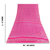 Sanskriti Vintage Sarees Pink Pure Silk Paisley Printed 6yd Sari For Crafters
