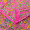 Sanskriti Vintage Craft Supply Floral Printed Pink Pure Silk Sarees 6+YD Sari