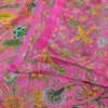 Sanskriti Vintage Craft Supply Floral Printed Pink Pure Silk Sarees 6+YD Sari