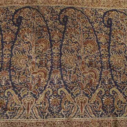 Sanskriti Vintage Saree Brown Soft Pure Silk Paisley Printed Sari 6+Yd Fabric