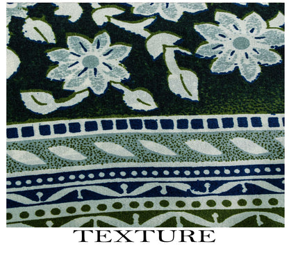 Sanskriti Vintage Gray Pure Silk Saree Floral Print Tie Dye 5+Yard Craft Fabric