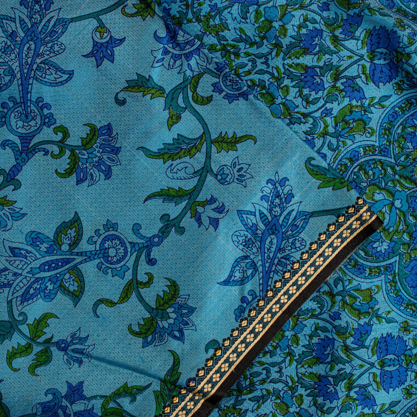 Sanskriti Vintage Floral Printed Gajji Butter Soft Pure Silk Sarees 6+YD Sari