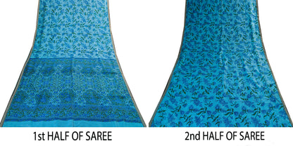 Sanskriti Vintage Floral Printed Gajji Butter Soft Pure Silk Sarees 6+YD Sari