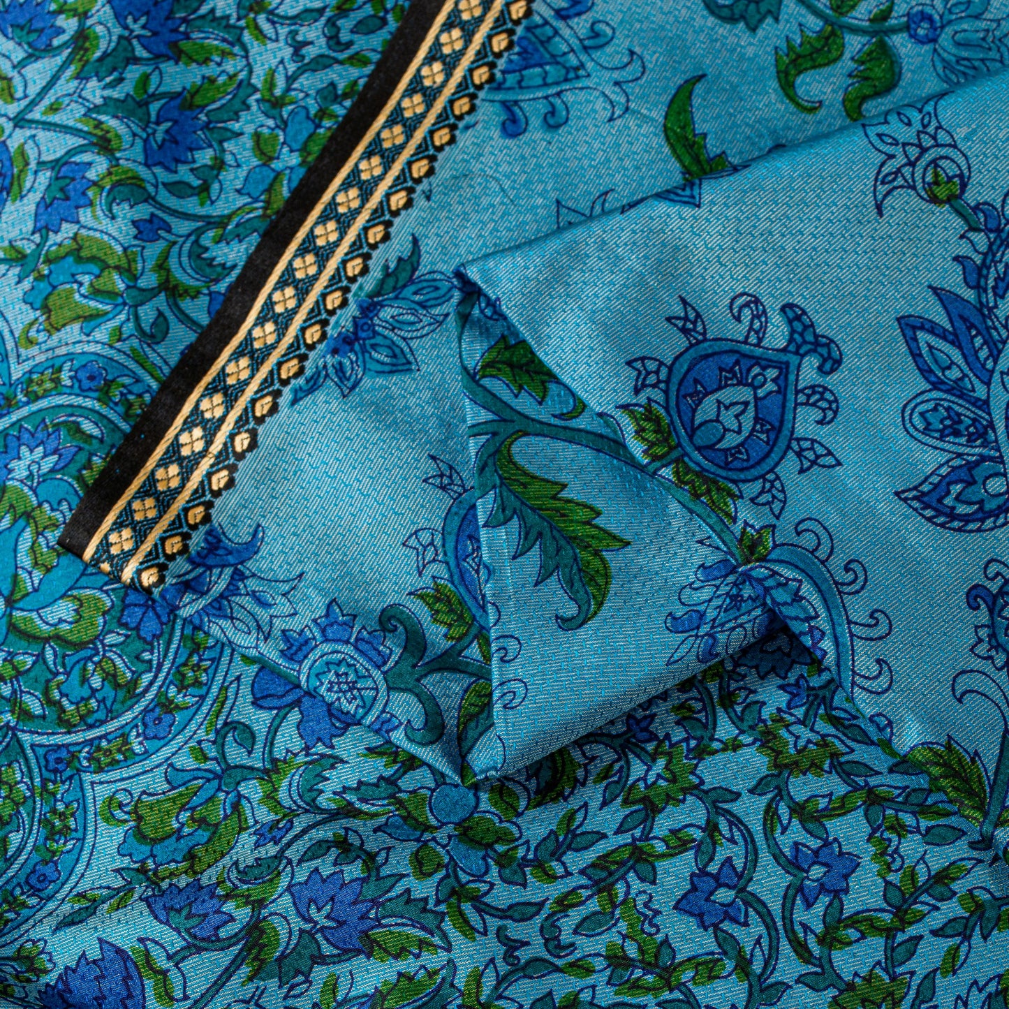 Sanskriti Vintage Floral Printed Gajji Butter Soft Pure Silk Sarees 6+YD Sari