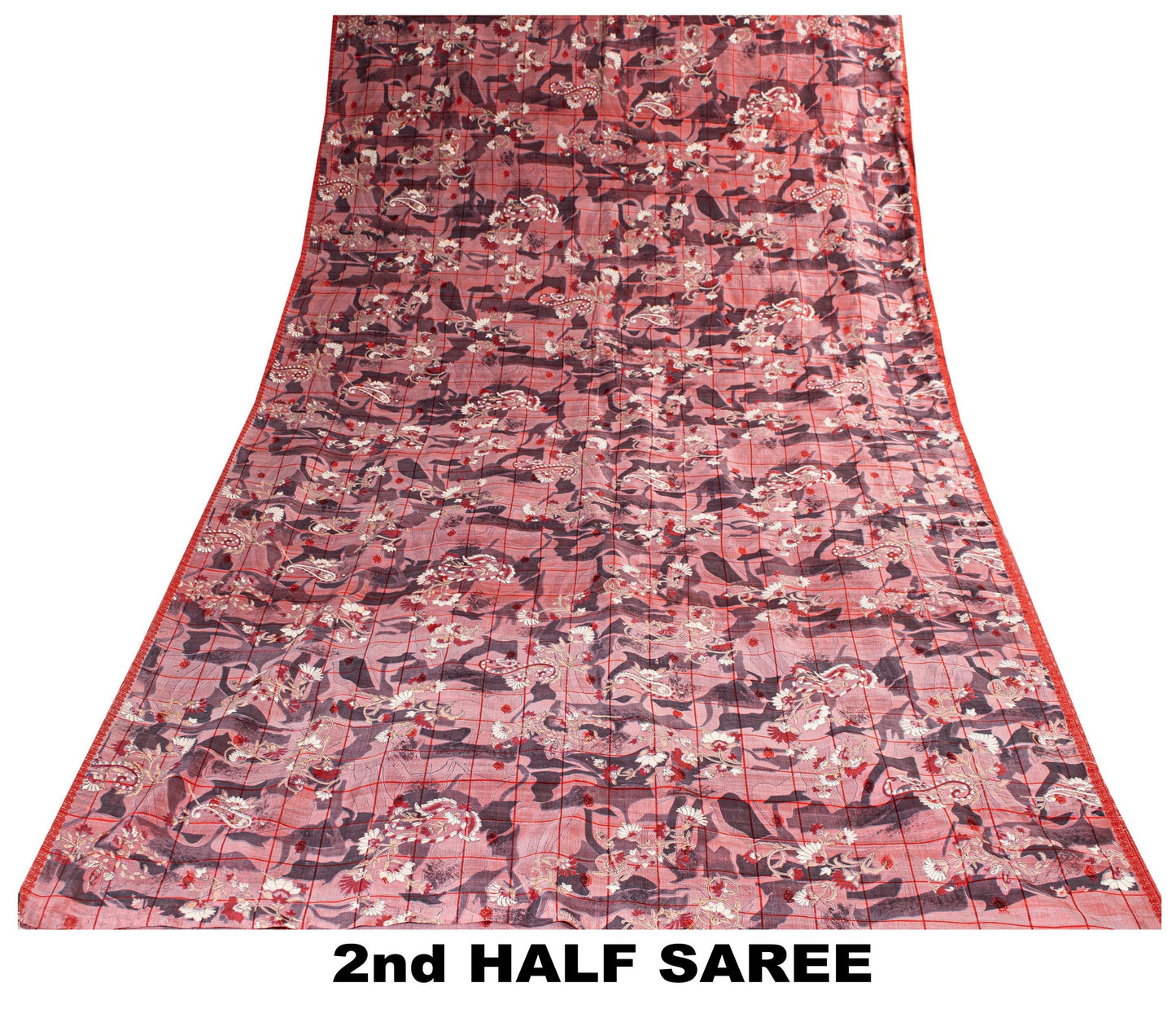 Sanskriti Vintage Saree Dusty Pink 100% Pure Silk Saree 5.5+Yd Supplies Floral Printed Sari For Crafting, Upcycling, or Even Wearing