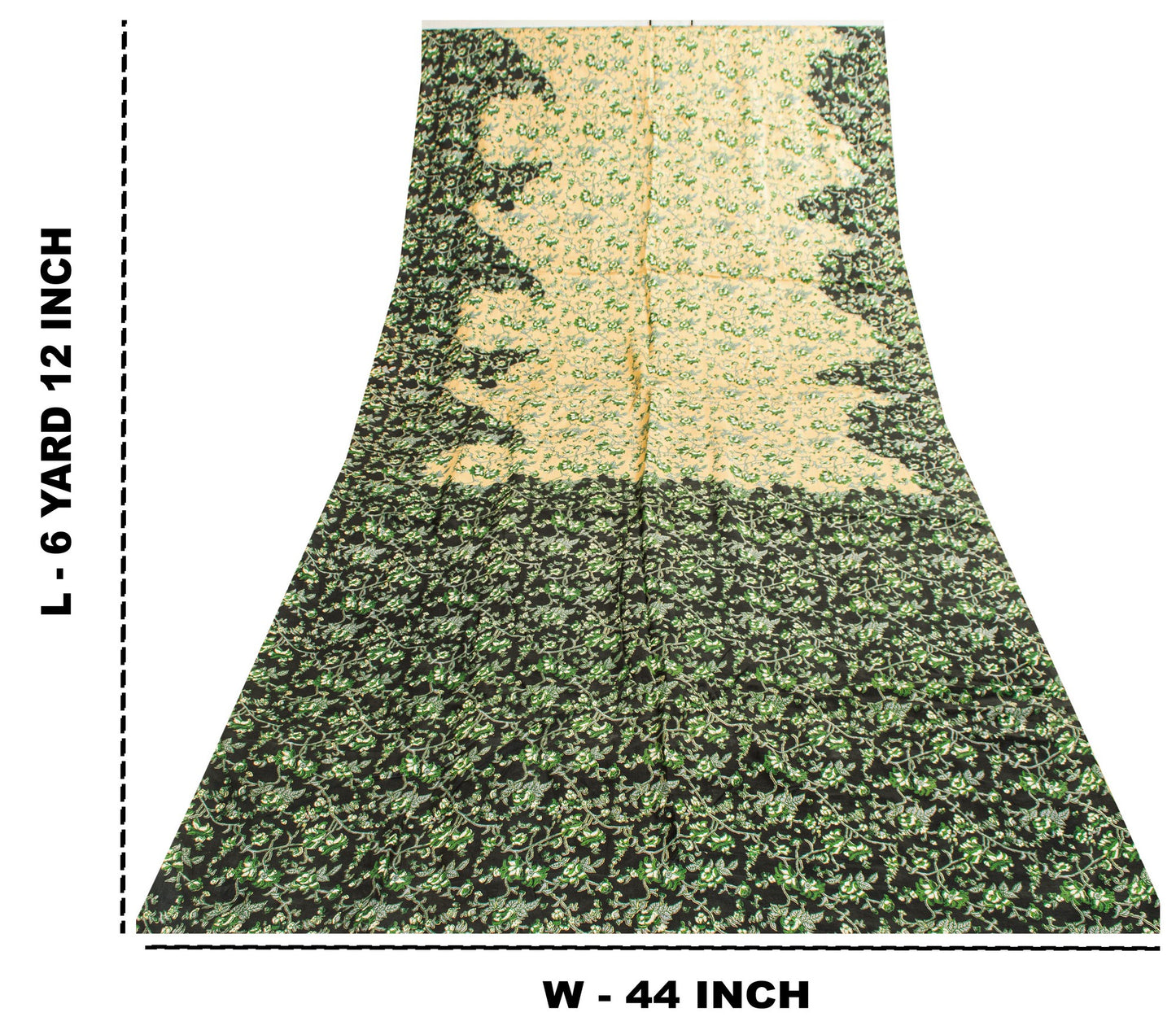 Sanskriti Vintage Gajji Butter Soft Pure Silk Saree Floral Print  6+YD Sari