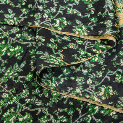 Sanskriti Vintage Gajji Butter Soft Pure Silk Saree Floral Print  6+YD Sari