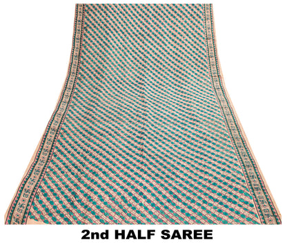 Sanskriti Vintage Printed Gajji Butter Soft Pure Silk Swastik Sarees 7+YD Sari