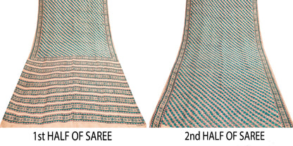 Sanskriti Vintage Printed Gajji Butter Soft Pure Silk Swastik Sarees 7+YD Sari