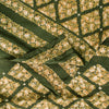 Sanskriti Vintage Dark Green Sari Soft Pure Silk Floral Print Saree 6+Yd Craft