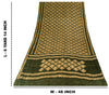 Sanskriti Vintage Dark Green Sari Soft Pure Silk Floral Print Saree 6+Yd Craft