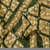 Sanskriti Vintage Dark Green Sari Soft Pure Silk Floral Print Saree 6+Yd Craft