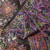 Sanskriti Vintage Purple Sari Soft Pure Silk Paisley Print Saree 5.5Yard Fabric