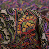 Sanskriti Vintage Purple Sari Soft Pure Silk Paisley Print Saree 5.5Yard Fabric