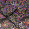 Sanskriti Vintage Purple Sari Soft Pure Silk Paisley Print Saree 5.5Yard Fabric