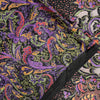 Sanskriti Vintage Purple Sari Soft Pure Silk Paisley Print Saree 5.5Yard Fabric