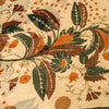 Sanskriti Vintage Beige Sari Soft Pure Silk Floral Print Saree 6+Yd Craft Fabric