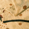 Sanskriti Vintage Beige Sari Soft Pure Silk Floral Print Saree 6+Yd Craft Fabric