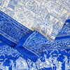 Sanskriti Vintage Royal Blue-White Pure Soft Silk Saree Geometric Print 5+Yd