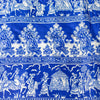 Sanskriti Vintage Royal Blue-White Pure Soft Silk Saree Geometric Print 5+Yd