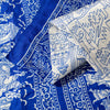 Sanskriti Vintage Royal Blue-White Pure Soft Silk Saree Geometric Print 5+Yd