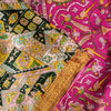 Sanskriti Vintage Pink Sari Soft Pure Silk Ikat Patola Print Gujrat Saree 5.5Yd