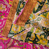 Sanskriti Vintage Pink Sari Soft Pure Silk Ikat Patola Print Gujrat Saree 5.5Yd