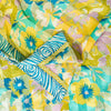 Sanskriti Vintage Yellow-Blue Sari Soft Pure Silk Floral Printed Saree 5.5Yard