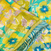Sanskriti Vintage Yellow-Blue Sari Soft Pure Silk Floral Printed Saree 5.5Yard
