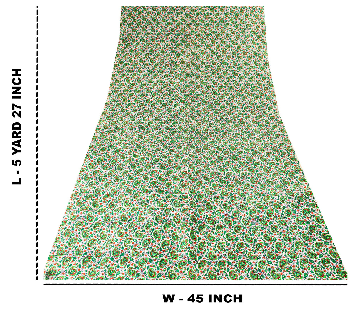 Sanskriti Vintage Green Sari Soft Pure Silk Sanganeri Handblock Print Saree 5.5Y