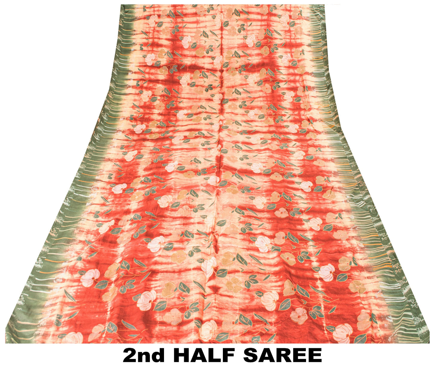 Sanskriti Vintage Sari Pink Soft Pure Silk Tie-Dye & Digital Print Saree 5.5Yard