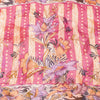 Sanskriti Vintage Sari Soft Pink Pure Chiffon Botonical Digital Print Saree 5.5Y