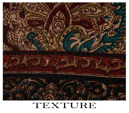 Sanskriti Vintage Brown Pure Silk Saree Paisley Printed Craft Fabric Sari 6+Yard