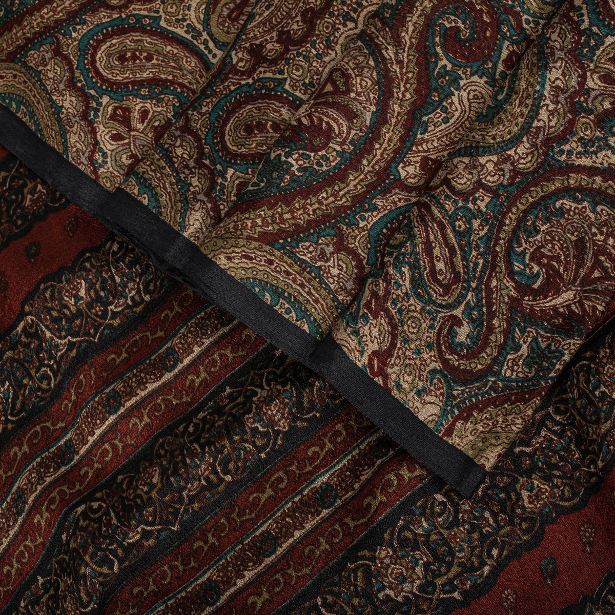 Sanskriti Vintage Brown Pure Silk Saree Paisley Printed Craft Fabric Sari 6+Yard