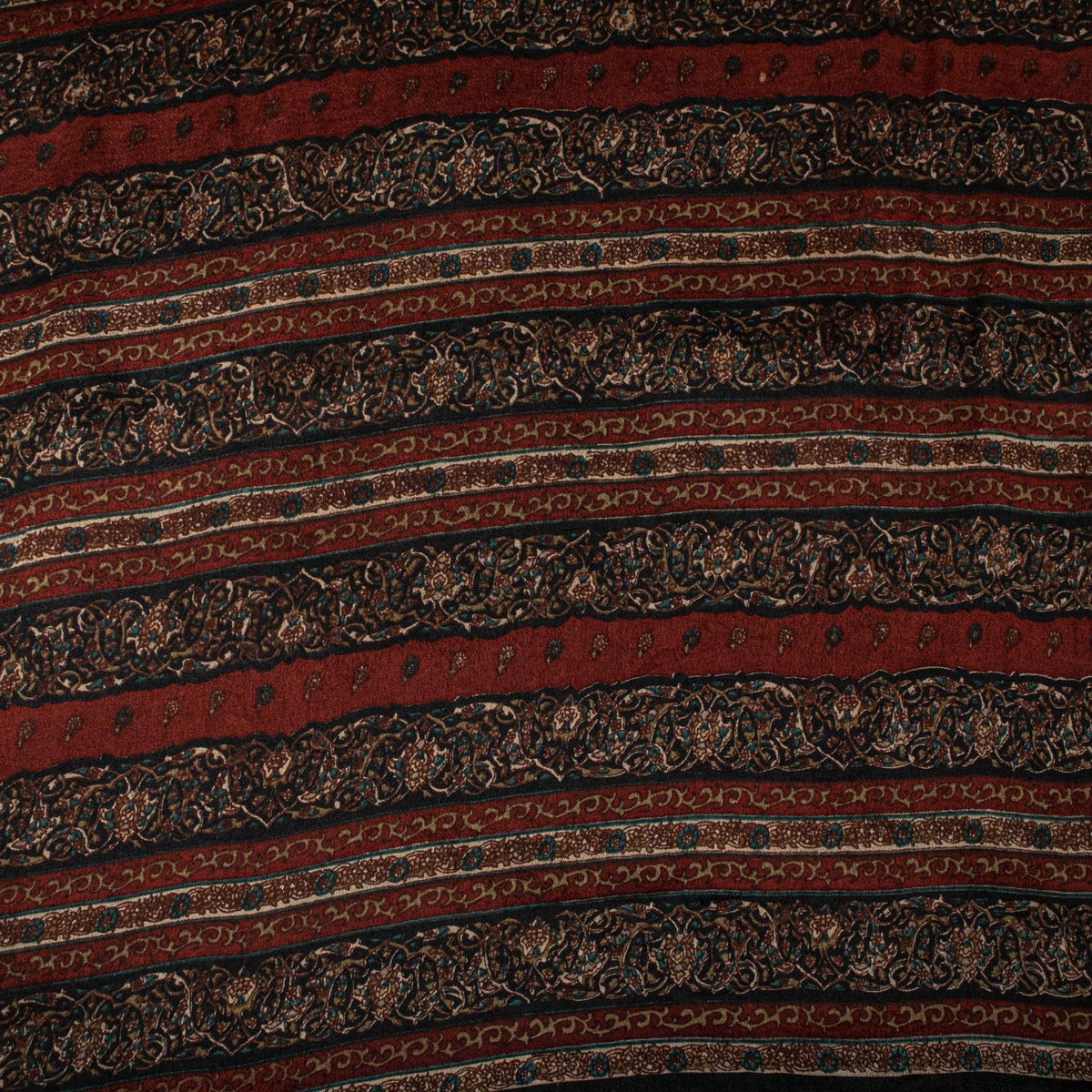 Sanskriti Vintage Brown Pure Silk Saree Paisley Printed Craft Fabric Sari 6+Yard