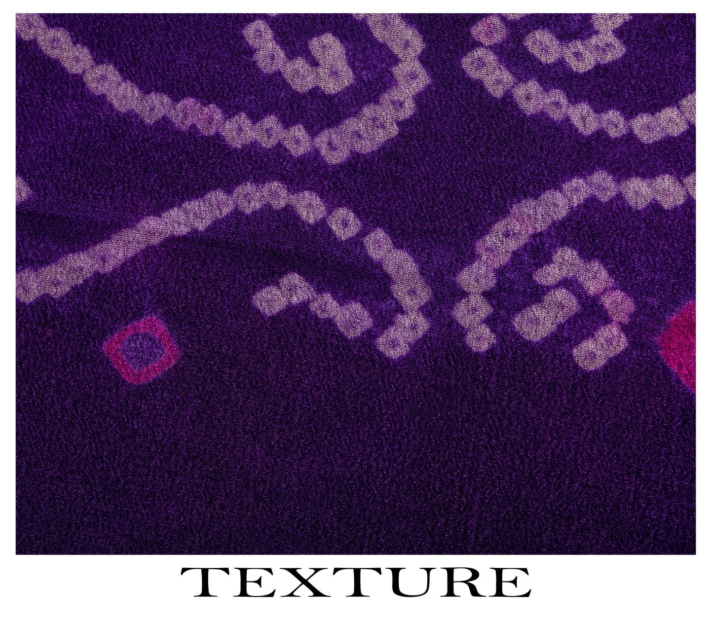 Sanskriti Vintage Purple Pure Silk Saree Bandhani Print Sari Fabric 5+Yard Craft