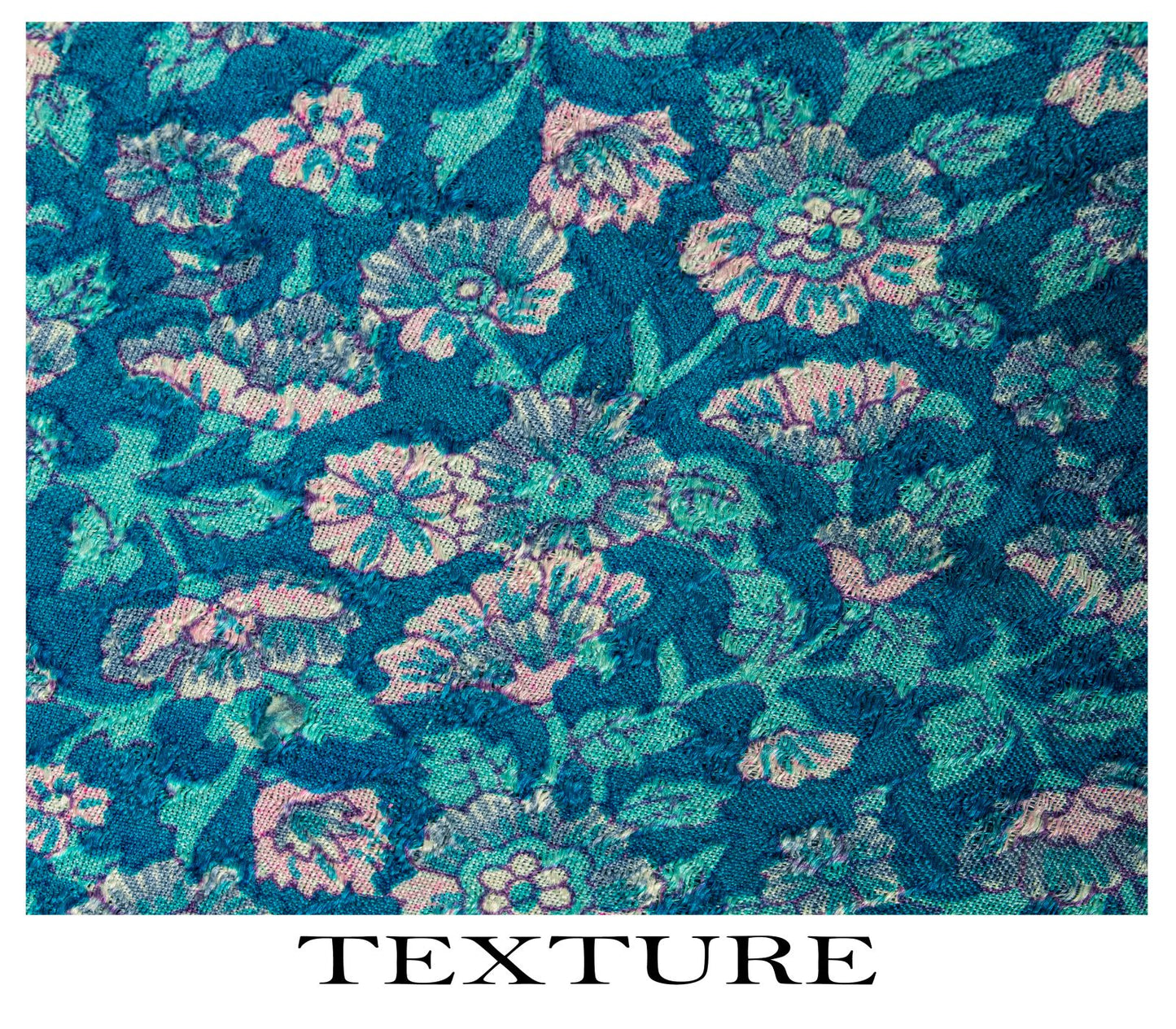Sanskriti Vintage Saree Blue Soft Pure Silk Floral Print Sari 6+Yd Craft Fabric