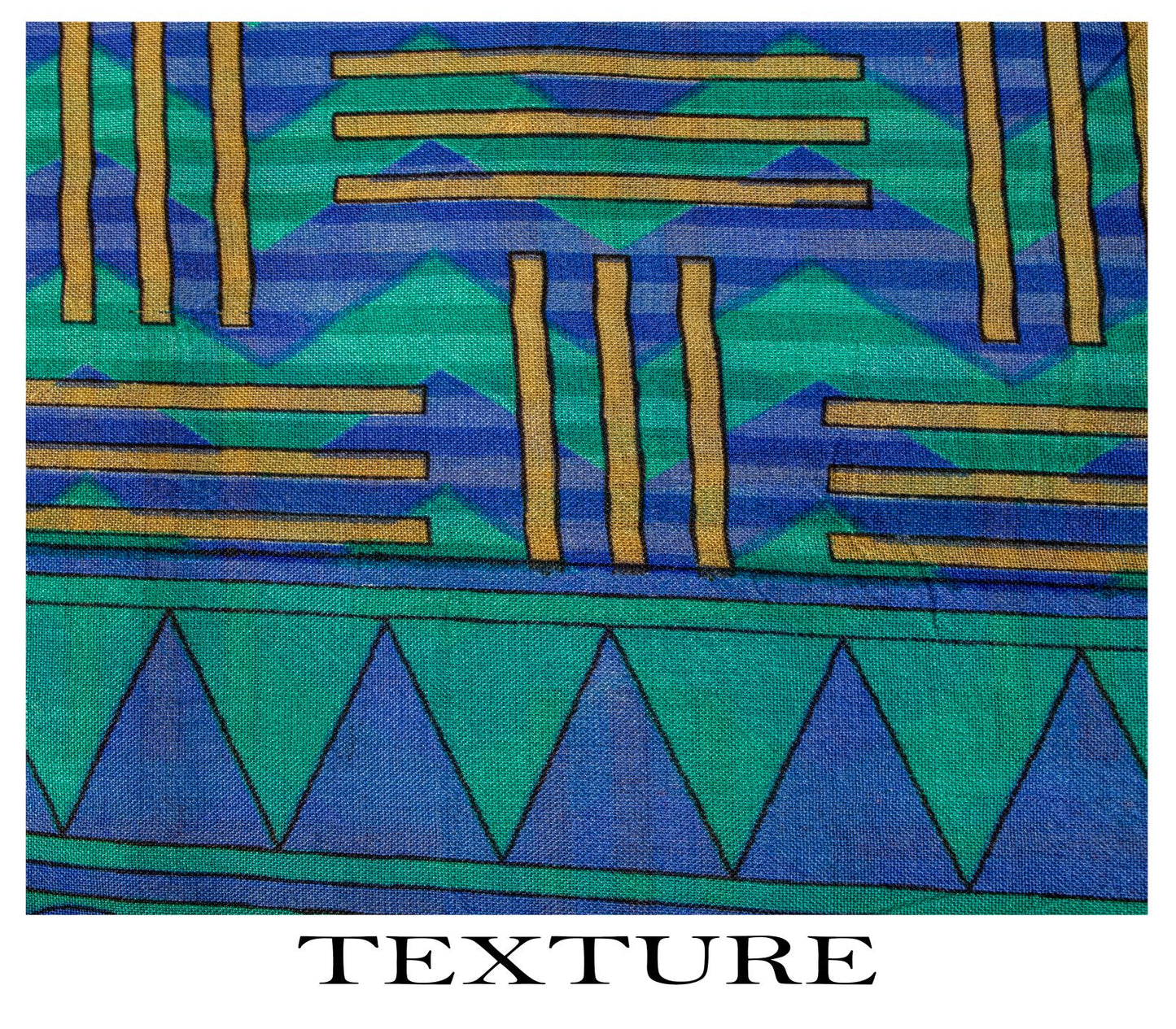 Sanskriti Vintage Blue Pure Silk Saree Geometric Print Fabric Sari 5+Yard Fabric