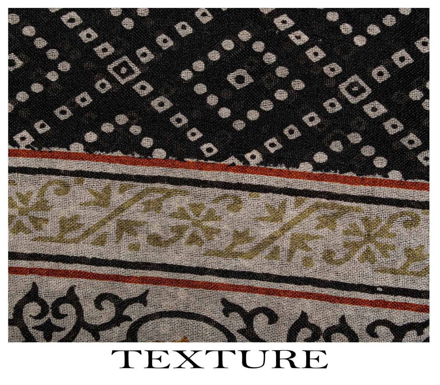 Sanskriti Vintage Black Pure Silk Saree Bandhani Print Craft Fabric 6+Yard Sari