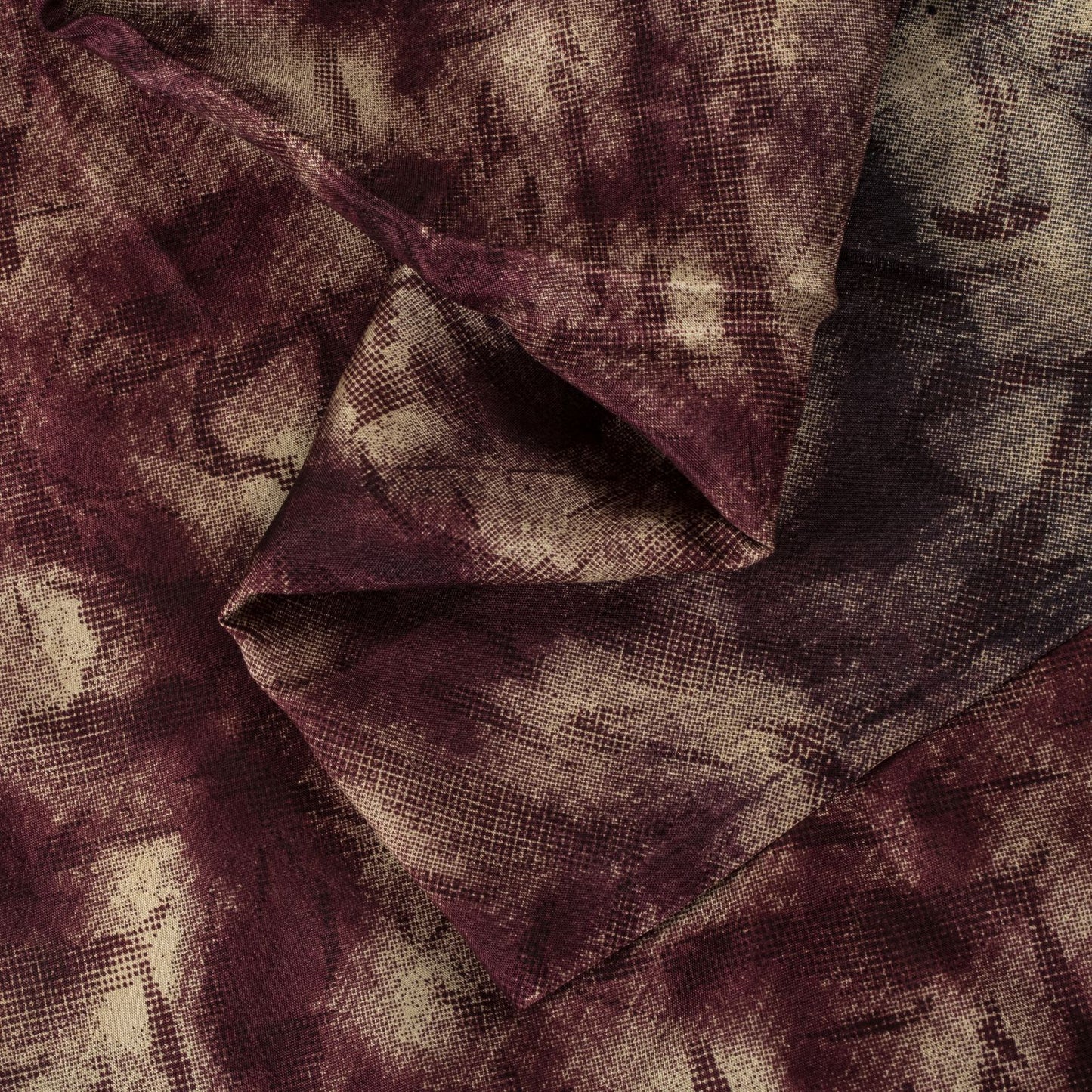 Sanskriti Vintage Brown Pure Silk Saree Abstract Floral Print Fabric Sari 5+Yard