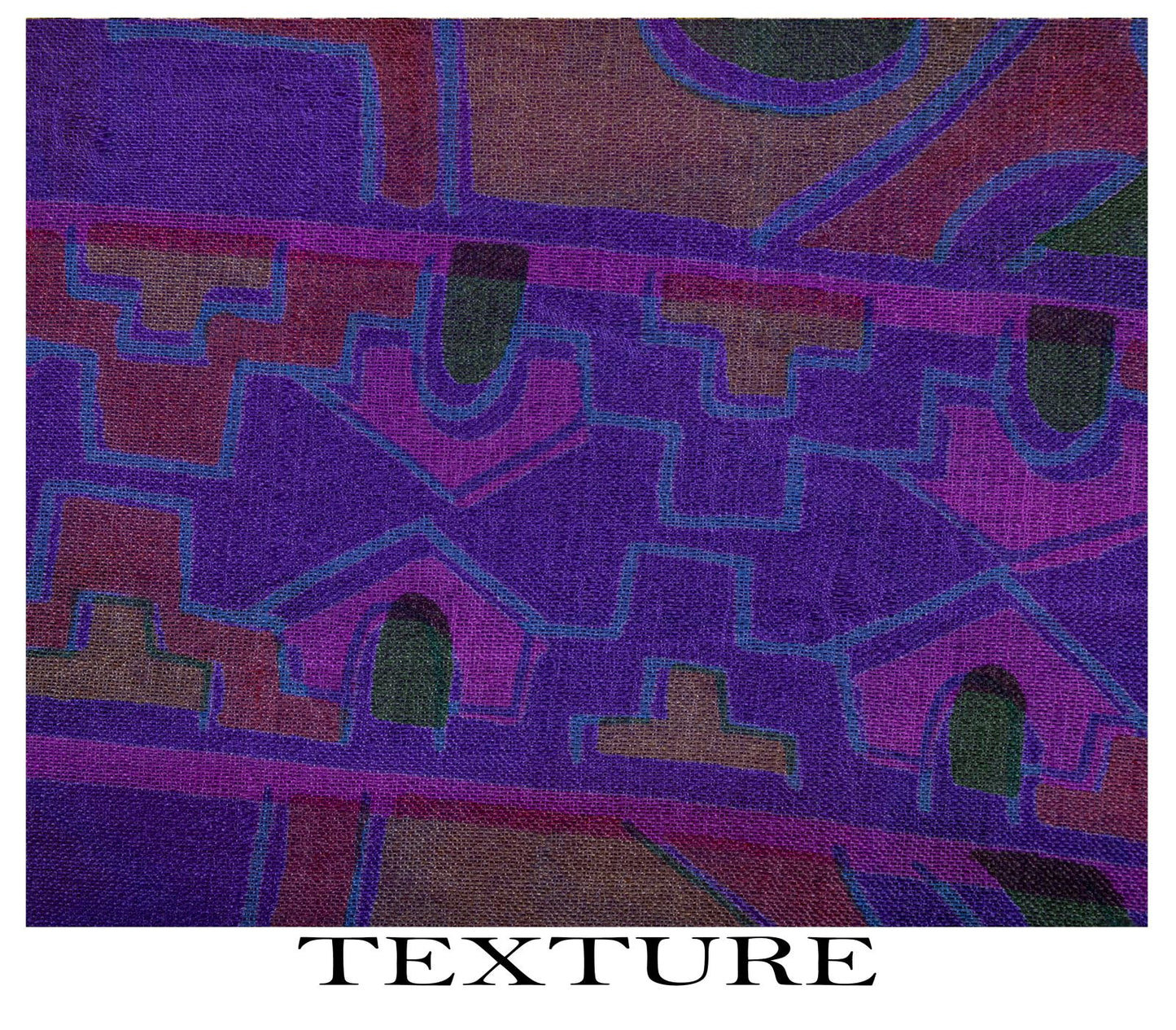 Sanskriti Vintage Saree Purple Soft Pure Silk Abstract Print Sari 5.5+Yd Fabric
