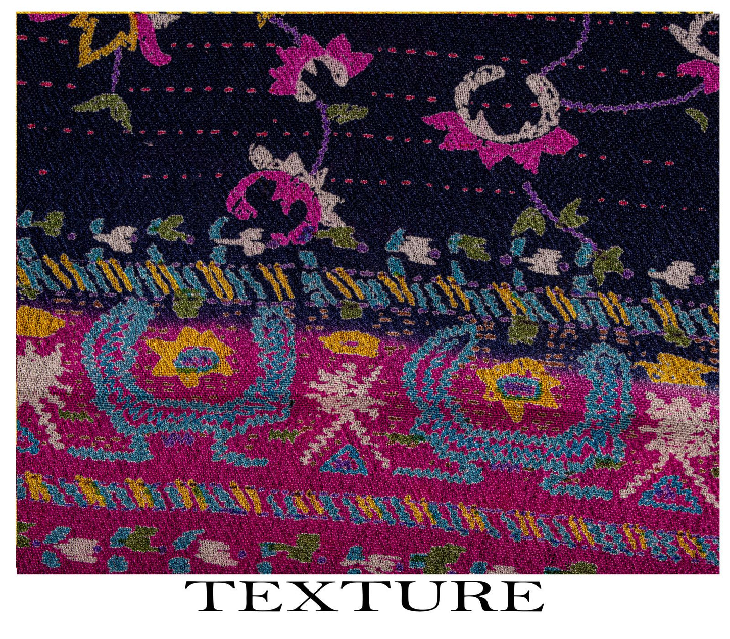 Sanskriti Vintage Saree Blue-Pink Pure Silk Floral Printed Sari 5.5+Yard Fabric