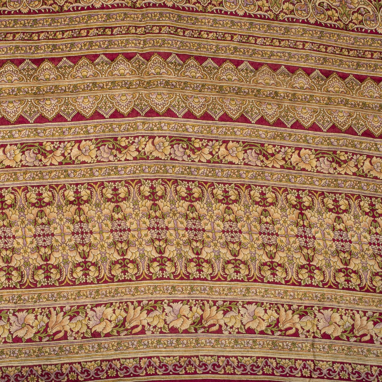 Sanskriti Vintage Saree Pink Soft 100% Pure Silk Floral Print Sari 6+Yd Fabric