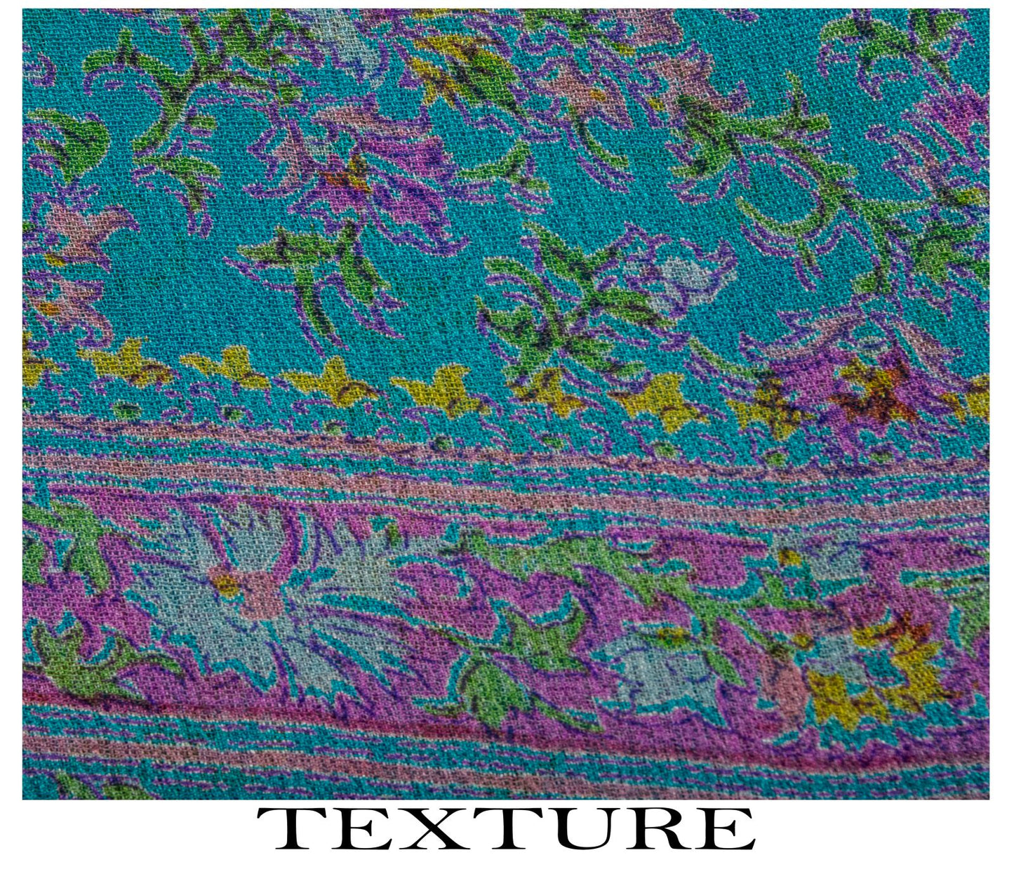 Sanskriti Vintage Blue Pure Silk Saree Floral Print Sari Craft Fabric 6+Yard Diy