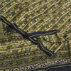 Sanskriti Vintage Cream Sarees Pure Crepe Abstract Print Sari 5+yd Craft Fabric