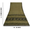 Sanskriti Vintage Cream Sarees Pure Crepe Abstract Print Sari 5+yd Craft Fabric