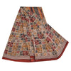 Sanskriti Vintage Multi Sarees 100% Pure Crepe Silk Printed Fabric Sari Craft